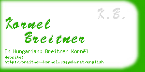 kornel breitner business card
